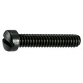 Midwest Fastener #10-24 x 1 in Slotted Fillister Machine Screw, Black Oxide Steel, 4 PK 32928